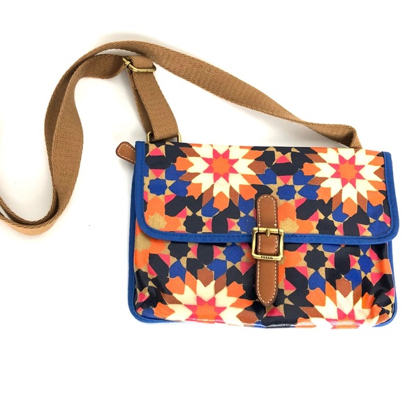 Fossil geometric pattern multi color crossbody - Picture 7 of 8